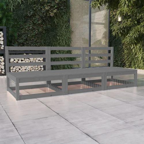 vidaXL vidaXL Garden 3-Seater Sofa with Modular Design in Solid Pinewood for Outdoor Relaxation and Socializing - Garden Sofa Sets