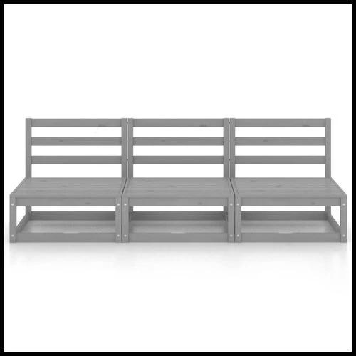 vidaXL vidaXL Garden 3-Seater Sofa with Modular Design in Solid Pinewood for Outdoor Relaxation and Socializing - Garden Sofa Sets