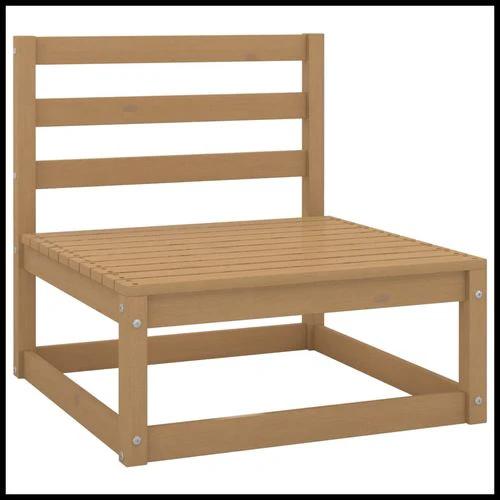 vidaXL Garden 3-Seater Sofa with Modular Design in Solid Pinewood for Outdoor Relaxation and Socializing by vidaXL
