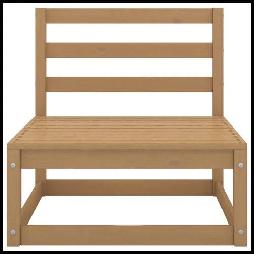 vidaXL Garden 3-Seater Sofa with Modular Design in Solid Pinewood for Outdoor Relaxation and Socializing by vidaXL