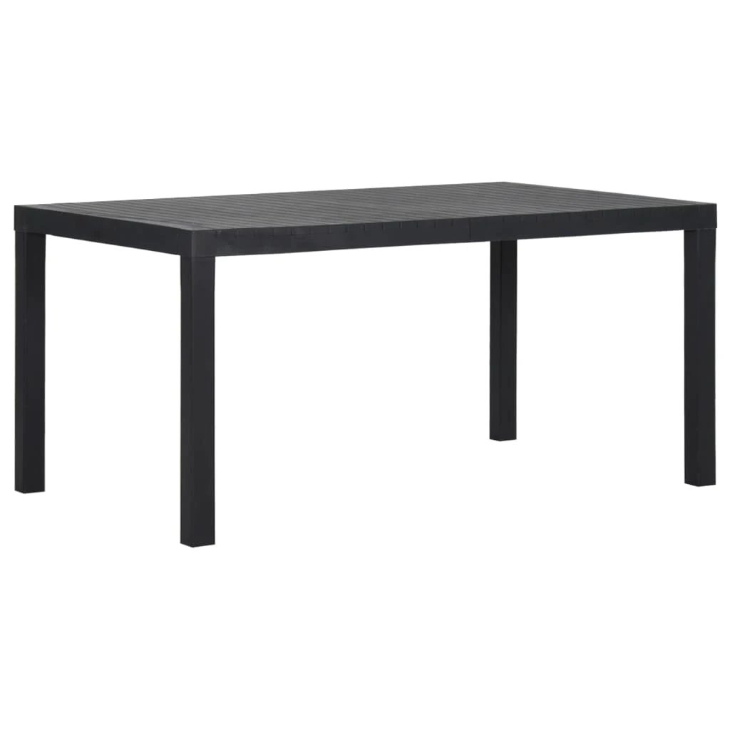 vidaXL Garden Table 150x90x72 cm PP Anthracite - Garden Table