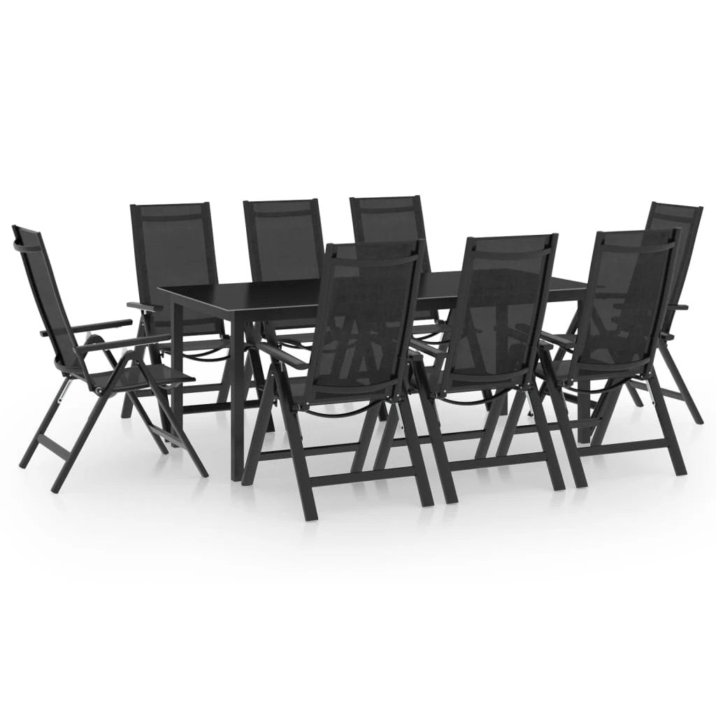 VidaXL 5Piece Garden Dining Set Aluminium Textilene Chairs by vidaXL