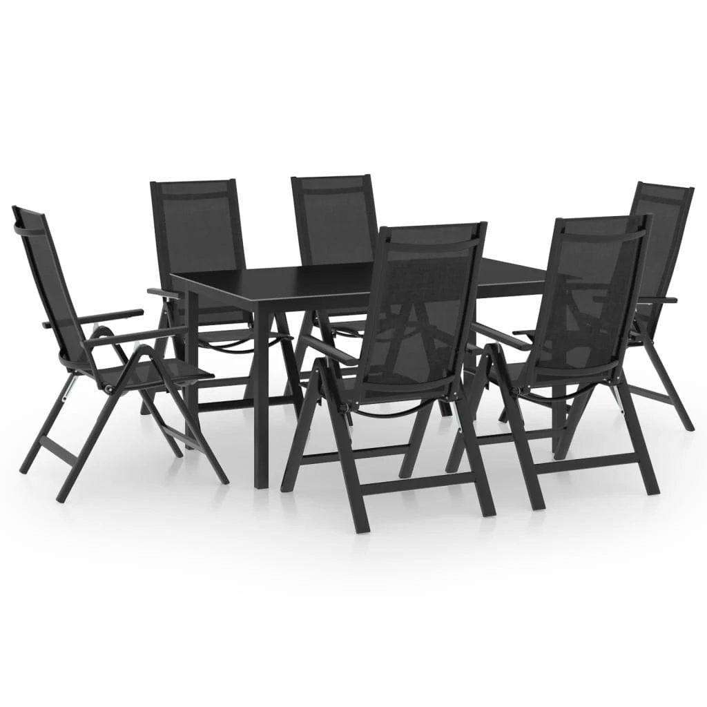 VidaXL 5Piece Garden Dining Set Aluminium Textilene Chairs by vidaXL