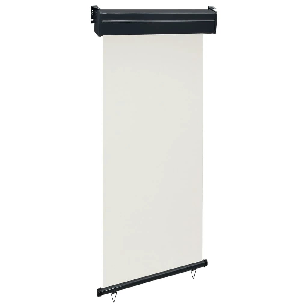 vidaXL VidaXL Balcony Side Awning 65x250 cm Black UV Resistant Polyester Aluminium Roller Privacy for Balcony - Cover