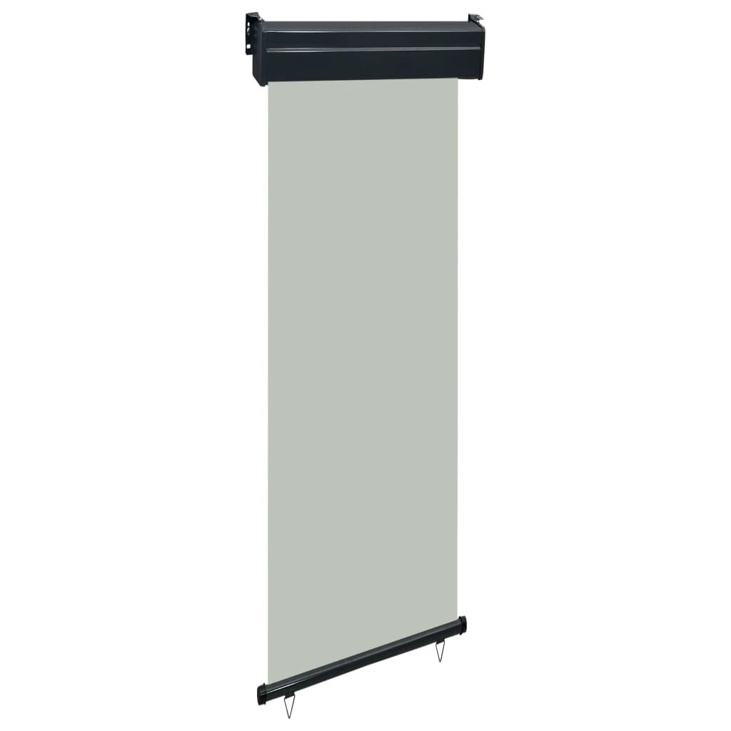 vidaXL VidaXL Balcony Side Awning 65x250 cm Black UV Resistant Polyester Aluminium Roller Privacy for Balcony - Cover
