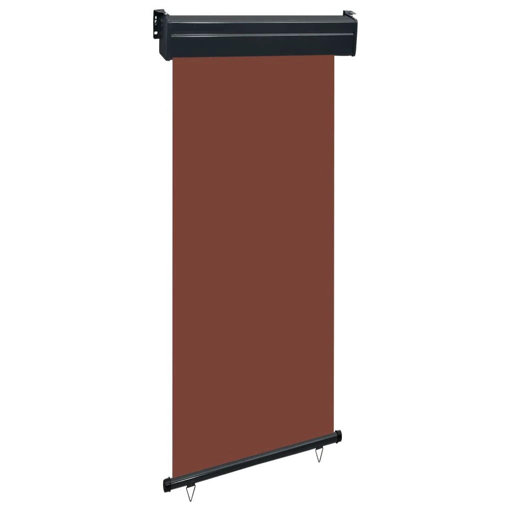 vidaXL VidaXL Balcony Side Awning 65x250 cm Black UV Resistant Polyester Aluminium Roller Privacy for Balcony - Cover
