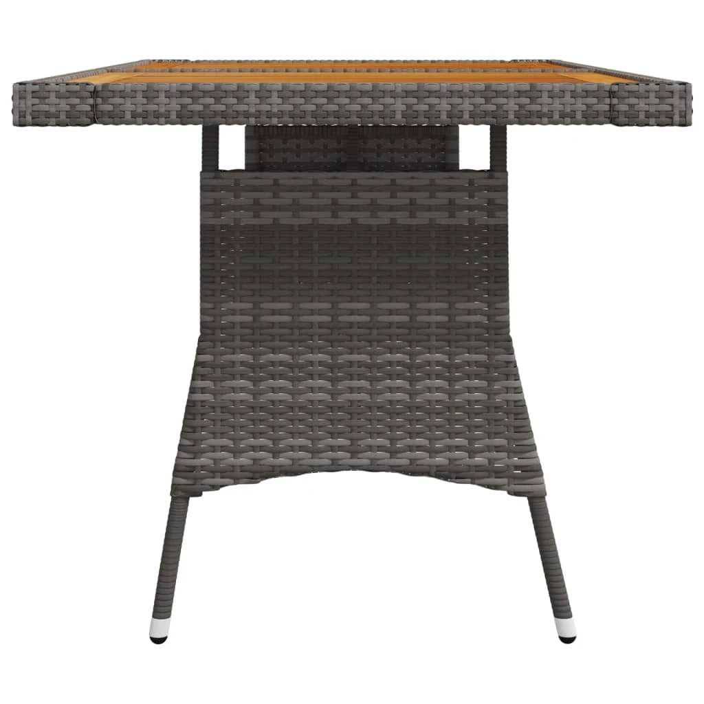 vidaXL vidaXL Garden Table Black 70x70x72 cm Poly Rattan & Solid Acacia Wood - Garden Table