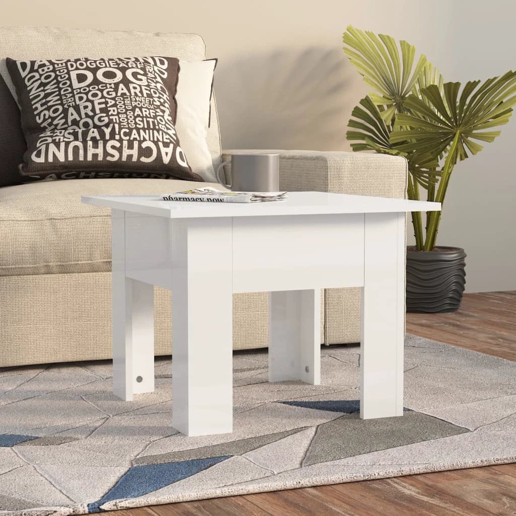 vidaXL VidaXL Coffee Table 55x55x42 cm Smoked Oak Engineered Wood Sturdy Build For Living Room - Coffee Table