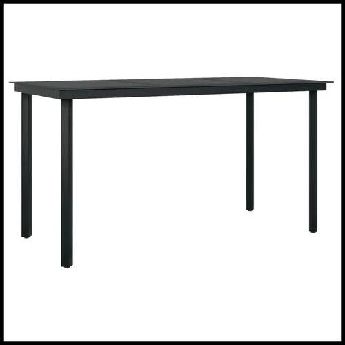 vidaXL vidaXL 5 Piece Garden Dining Set 160x80x74 cm Weather-Resistant Black Outdoor Furniture for Patio and Backyard - Garden Set