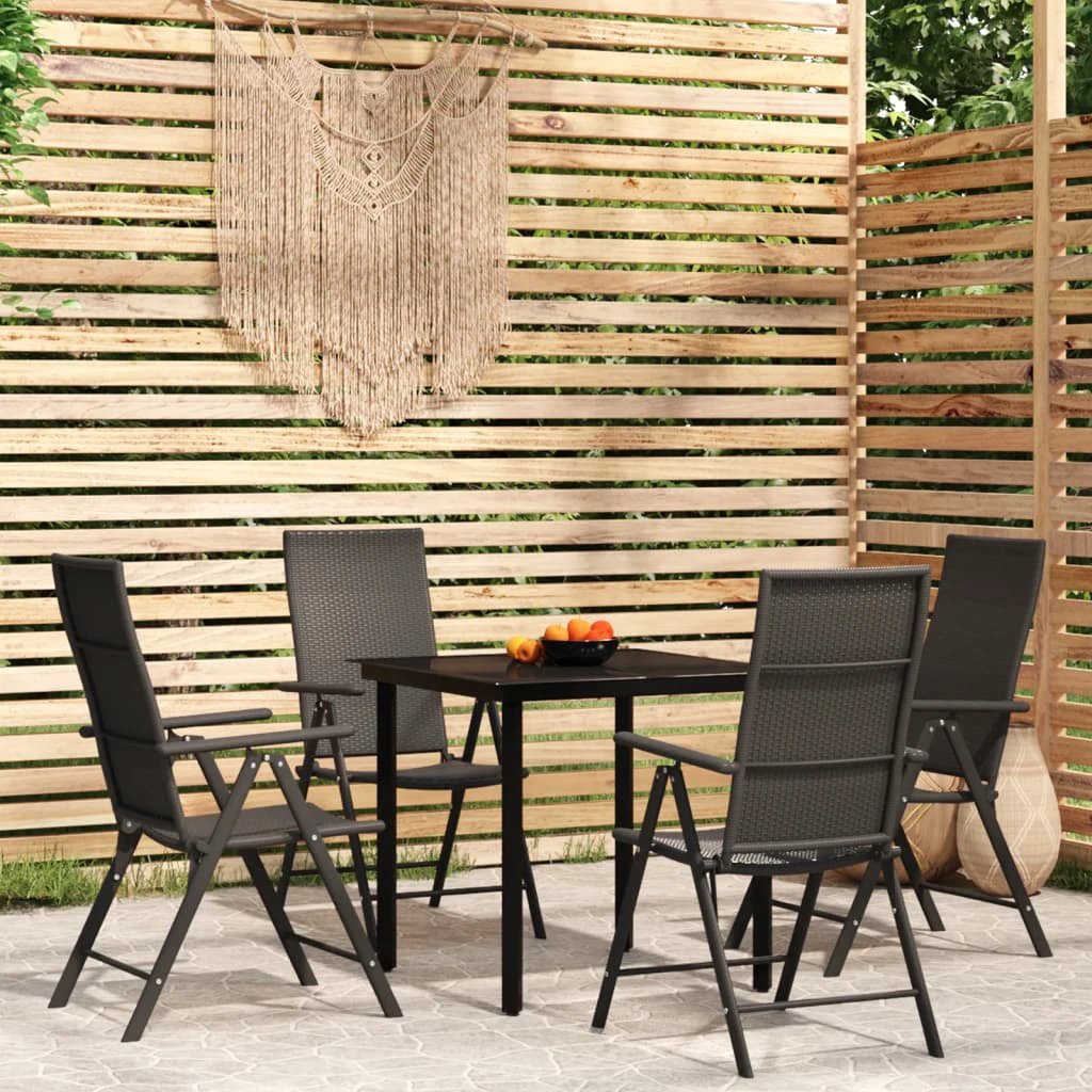 vidaXL VidaXL 5Pc Garden Dining Set PolyRattan Outdoor - Garden Set