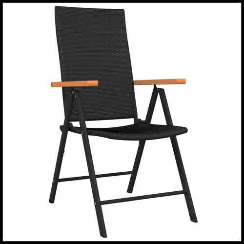 vidaXL vidaXL 5 Piece Garden Dining Set Black and Brown Poly Rattan - Garden Set