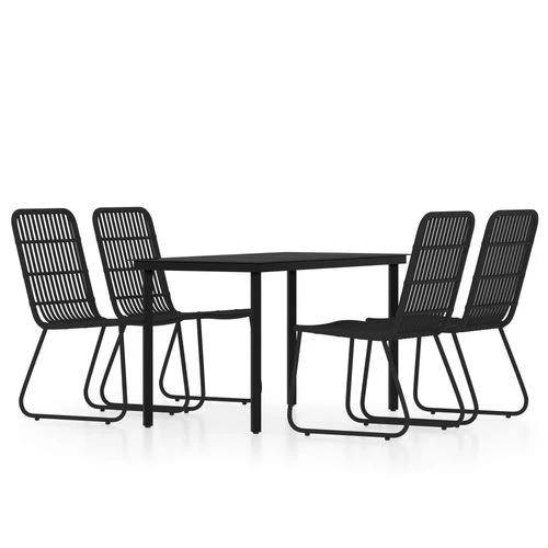 vidaXL vidaXL 3 Piece Garden Dining Set Oak with Sturdy Steel Frame and Easy Clean Glass Top for Outdoor Entertaining - Garden Set