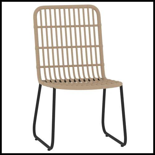 vidaXL 3 Piece Garden Dining Set Oak with Sturdy Steel Frame and Easy Clean Glass Top for Outdoor Entertaining by vidaXL
