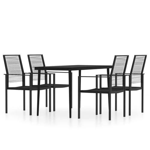vidaXL vidaXL 3 Piece Garden Dining Set Durable Powder-Coated Steel Frame with Easy-Clean Glass Top for Stylish Outdoor Gatherings - Garden Set