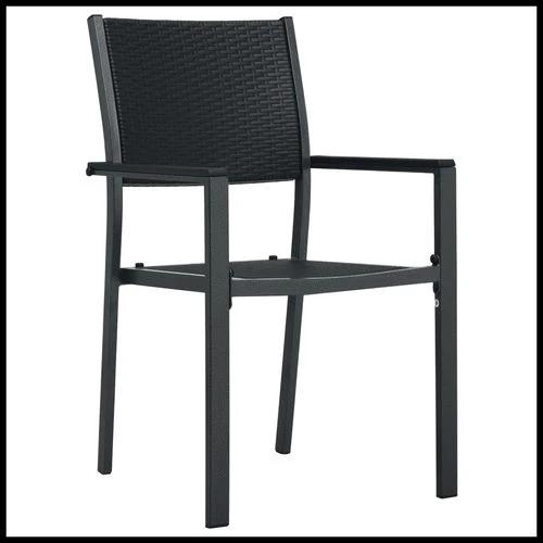 VidaXL 5 Piece Garden Dining Set 80x80x74 cm Powder-Coated Steel Frame with Rattan Look Chairs for Outdoor Patio and Balcony by vidaXL