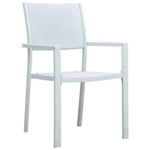 VidaXL 5 Piece Garden Dining Set 80x80x74 cm Powder-Coated Steel Frame with Rattan Look Chairs for Outdoor Patio and Balcony by vidaXL