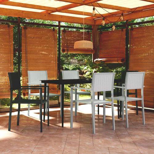 vidaXL 5 Piece Garden Dining Set with Sturdy Steel Frame and Smooth Glass Top for Stylish Outdoor Gatherings by vidaXL