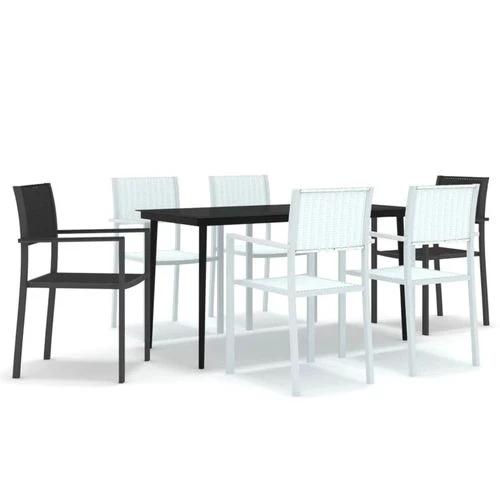 vidaXL vidaXL 5 Piece Garden Dining Set with Sturdy Steel Frame and Smooth Glass Top for Stylish Outdoor Gatherings - Garden Set