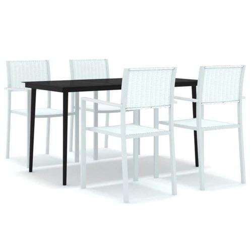 vidaXL 5 Piece Garden Dining Set with Sturdy Steel Frame and Smooth Glass Top for Stylish Outdoor Gatherings by vidaXL
