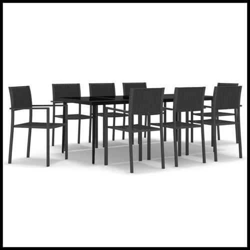 vidaXL vidaXL 5 Piece Garden Dining Set with Sturdy Steel Frame and Smooth Glass Top for Stylish Outdoor Gatherings - Garden Set