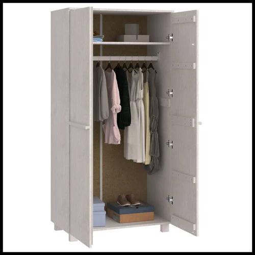 vidaXL Solid Pine Wood Wardrobe 89x50x180 cm Honey Brown with Hanging Rod for Organized Clothing Storage by vidaXL