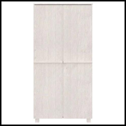 vidaXL Solid Pine Wood Wardrobe 89x50x180 cm Honey Brown with Hanging Rod for Organized Clothing Storage by vidaXL