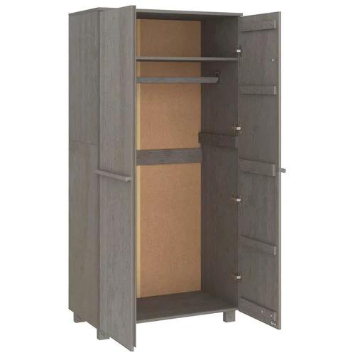 vidaXL vidaXL Solid Pine Wood Wardrobe 89x50x180 cm Honey Brown with Hanging Rod for Organized Clothing Storage - Wardrobe
