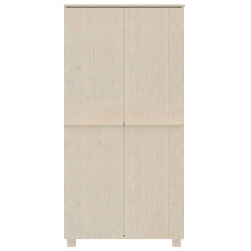 vidaXL vidaXL Solid Pine Wood Wardrobe 89x50x180 cm Honey Brown with Hanging Rod for Organized Clothing Storage - Wardrobe