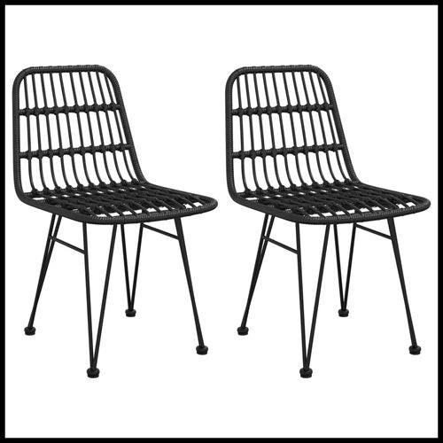 vidaXL vidaXL 3 Piece Garden Dining Set with Weather Resistant Poly Rattan for Outdoor Entertaining - Garden Set