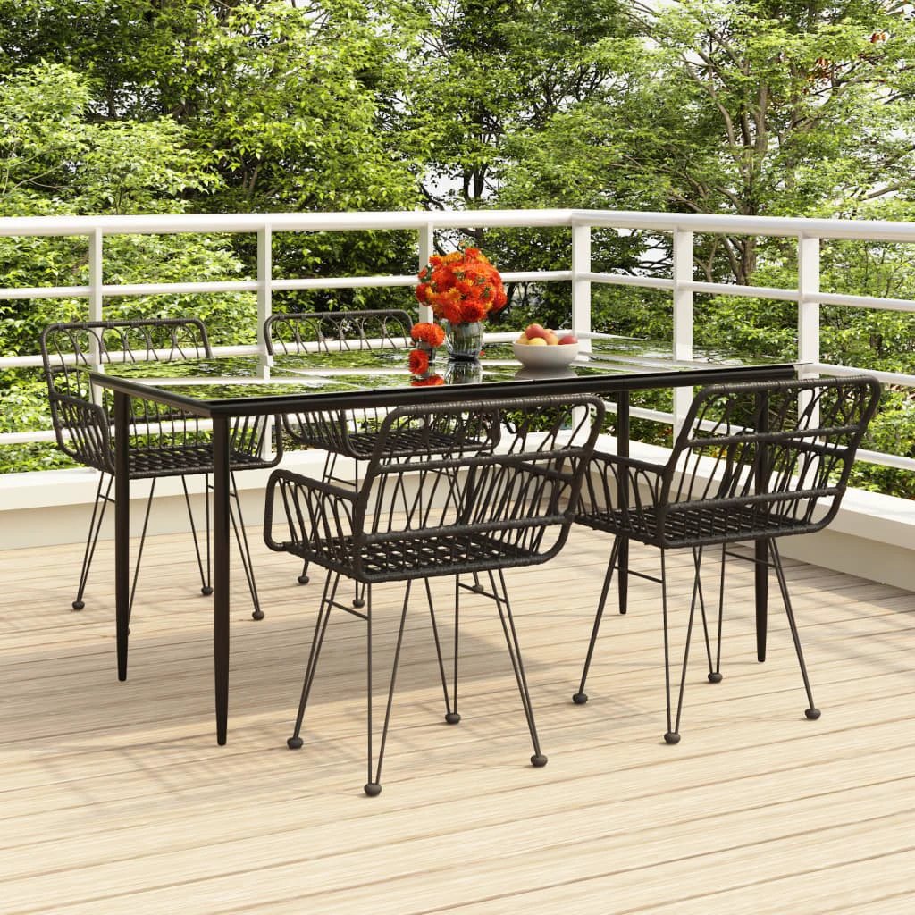vidaXL VidaXL Garden Dining Set Poly Rattan 3 Piece Weatherproof - Garden Set