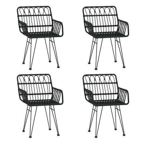 vidaXL 7 Piece Garden Dining Set with Weather Resistant Poly Rattan for Outdoor Entertaining by vidaXL