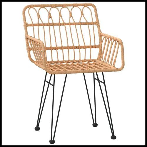 vidaXL 7 Piece Garden Dining Set with Weather Resistant Poly Rattan for Outdoor Entertaining by vidaXL