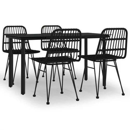 vidaXL 3 Piece Garden Dining Set with Weather Resistant PE Rattan for Outdoor Dining Enthusiasts by vidaXL