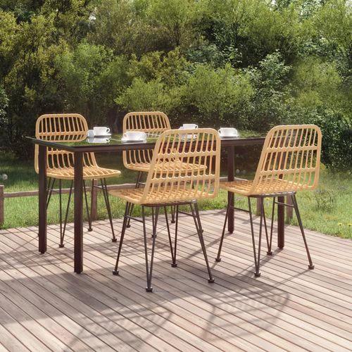 vidaXL 3 Piece Garden Dining Set with Weather Resistant PE Rattan for Outdoor Dining Enthusiasts by vidaXL