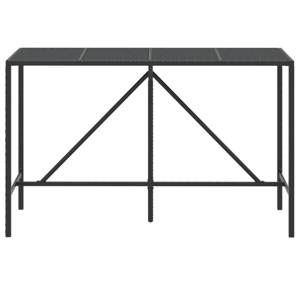 vidaXL vidaXL Outdoor Bar Table Brown 70x70x110 cm Poly Rattan - Garden Table