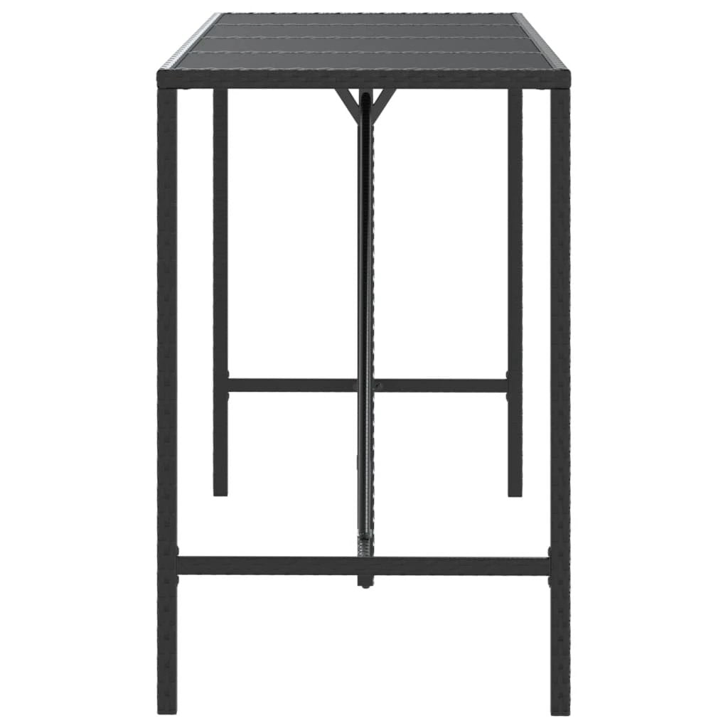 vidaXL vidaXL Outdoor Bar Table Brown 70x70x110 cm Poly Rattan - Garden Table