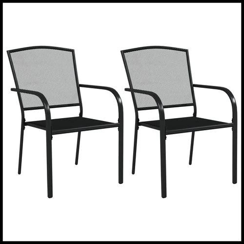 vidaXL vidaXL 3 Piece Garden Dining Set Anthracite Steel with Durable Powder Coating for Outdoor Entertaining - Garden Set