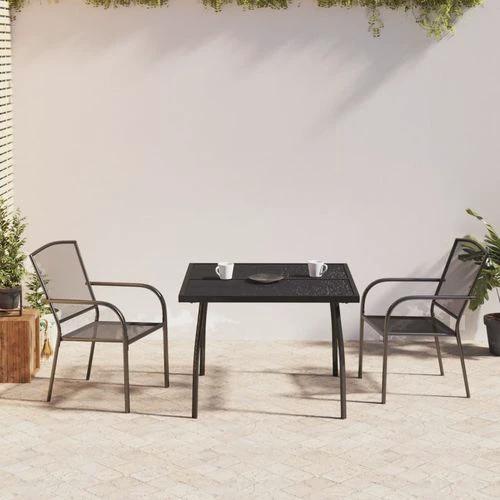 vidaXL vidaXL 3 Piece Garden Dining Set Anthracite Steel with Durable Powder Coating for Outdoor Entertaining - Garden Set
