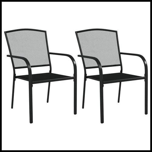 vidaXL vidaXL 3 Piece Garden Dining Set Anthracite Steel with Durable Powder Coating for Outdoor Entertaining - Garden Set