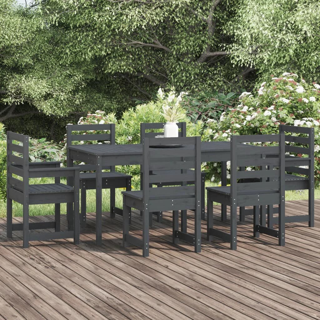 vidaXL VidaXL Garden Dining Set 7pc Solid Pine Outdoor - Garden Set