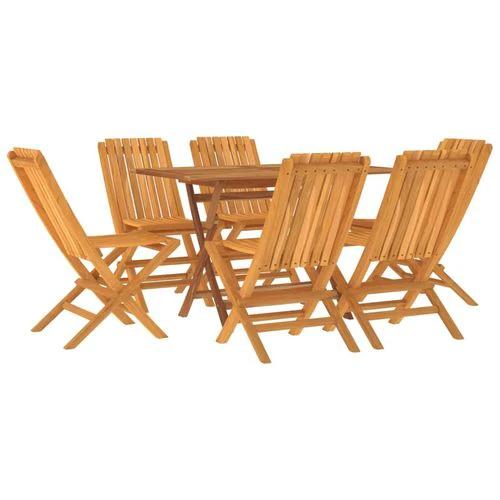 vidaXL 5 Piece Garden Dining Set 120x70x75 cm Solid Teak Wood Foldable Outdoor Furniture for Family Meals and Entertaining by vidaXL