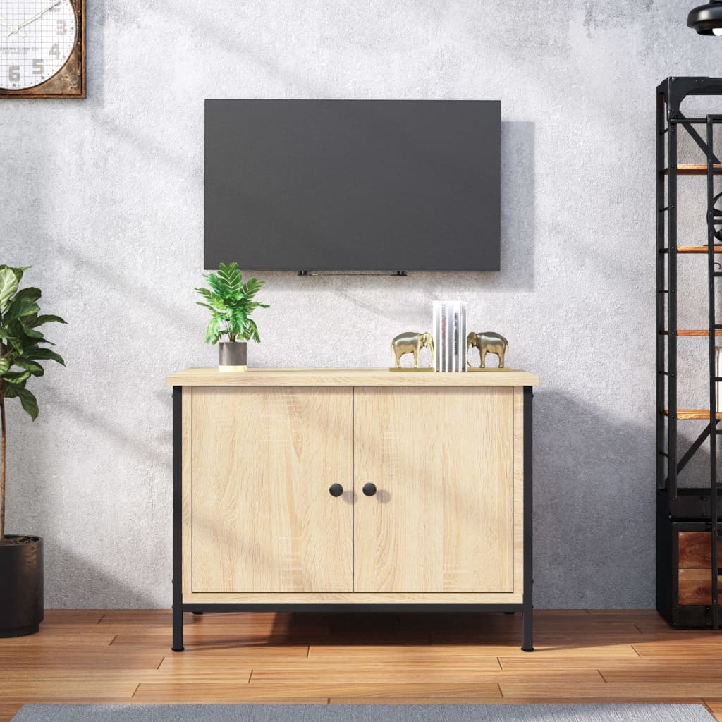 VidaXL TV Cabinet with Doors 102x35x45 cm Engineered Wood for Living Room Media Center by vidaXL