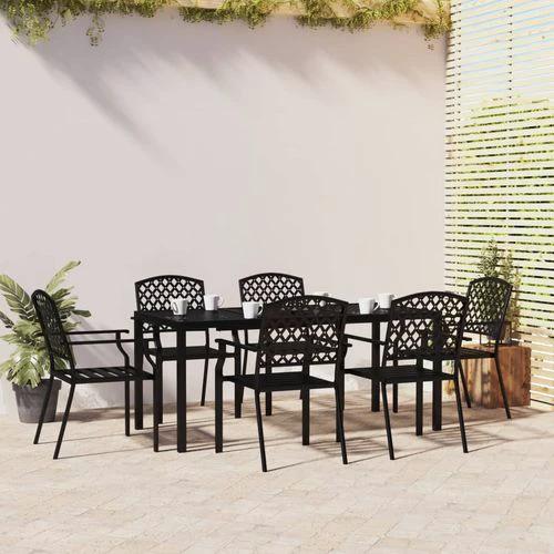 vidaXL 3 Piece Garden Dining Set with Anthracite Steel Construction and Elegant Design for Outdoor Entertaining by vidaXL