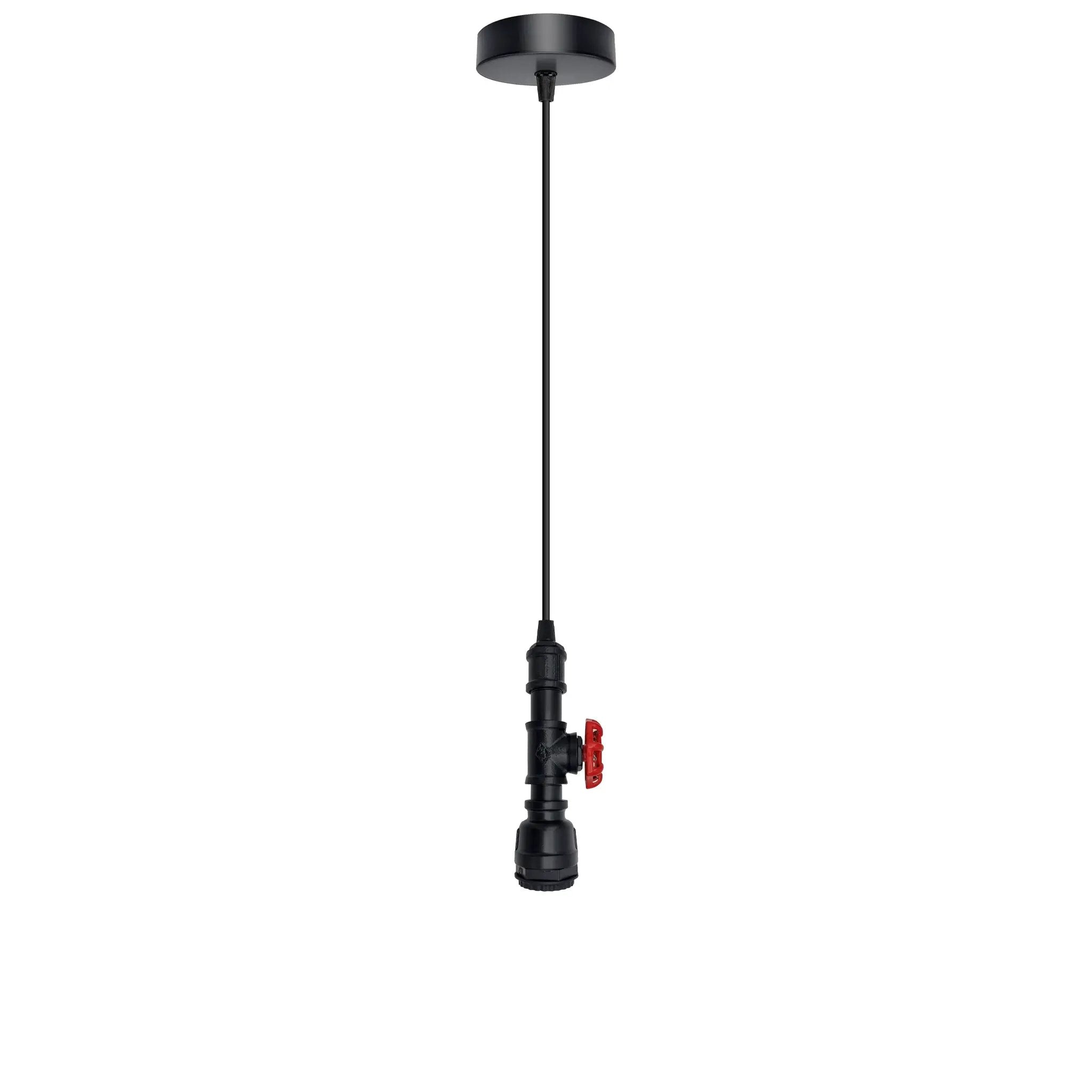 Un-branded Vintage industrial metal pendant pipe light E27 fitting 95cm adjustable cable - Pendant Lights