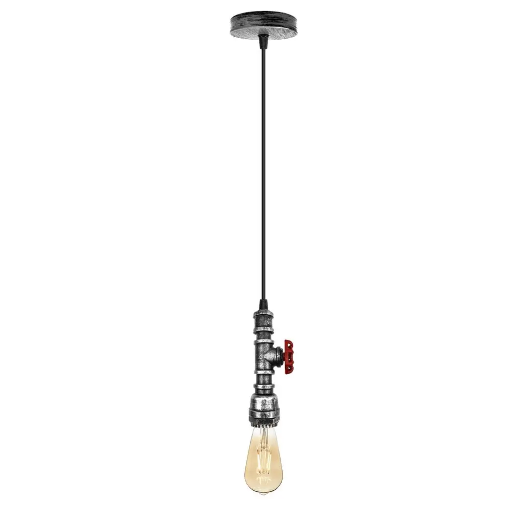 Un-branded Vintage industrial metal pendant pipe light E27 fitting 95cm adjustable cable - Pendant Lights