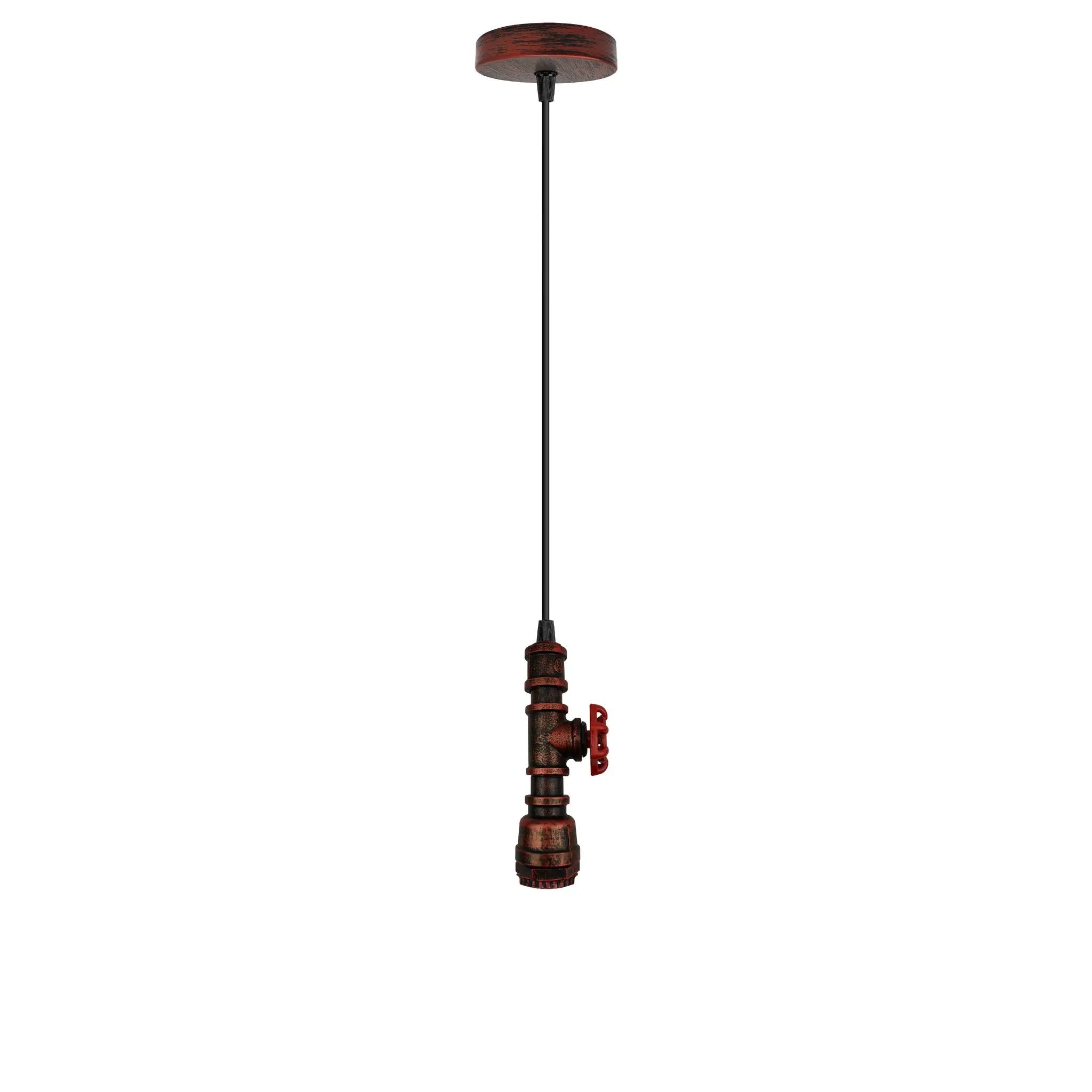 Un-branded Vintage industrial metal pendant pipe light E27 fitting 95cm adjustable cable - Pendant Lights