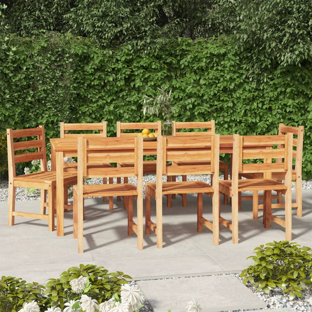 vidaXL VidaXL Garden Dining Set Three-Piece Compact Teak Solid Wood Kiln-Dried Finish For Outdoor Patio - Garden Set