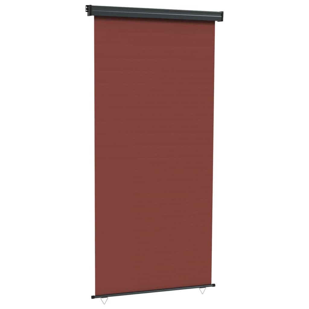 VidaXL Balcony Side Awning 65x250 cm Black UV Resistant Polyester Aluminium Roller Privacy for Balcony by vidaXL