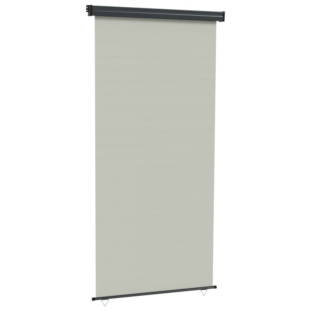 VidaXL Balcony Side Awning 65x250 cm Black UV Resistant Polyester Aluminium Roller Privacy for Balcony by vidaXL