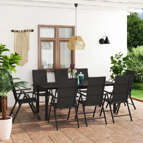 vidaXL 3 Piece Garden Dining Set 80x80x74 cm Weather-Resistant PE Rattan and Glass Table for Outdoor Patio Use by vidaXL